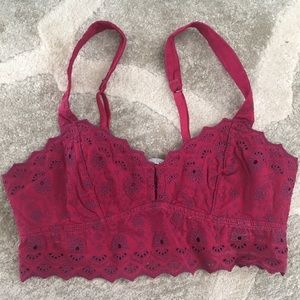 free people embroidered crop top